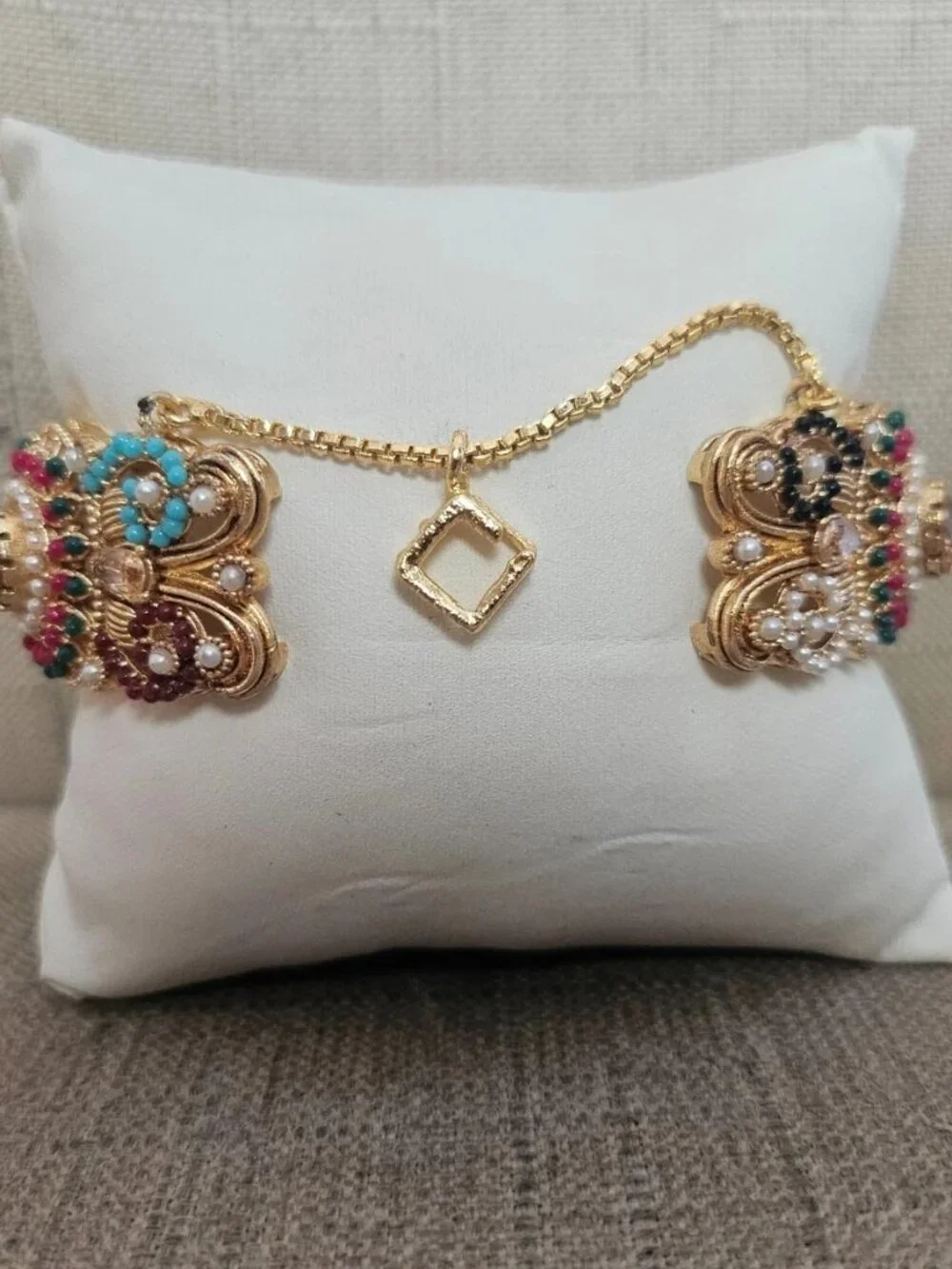 Fashion Bracelet Multi Color Beads Fancy Jewelry Traditional Bangle Wristband - Picture 12 of 12